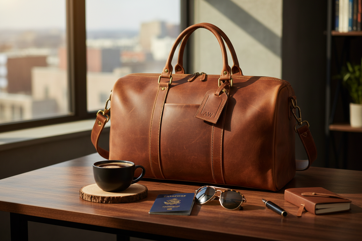 Leather Duffle Lifestyle